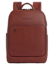 PIQUADRO BLACK SQUARE Sac &agrave; dos pour ordinateur portable 13 pouces, en cuir CUIR - Sacs &agrave; dos pour ordinateur portable - 1