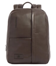 PIQUADRO RUSSEL Sac &agrave; dos pour ordinateur portable 14 pouces, en cuir MORO - Sacs &agrave; dos pour ordinateur portable - 1