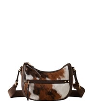 BORBONESE LUNA sac bandouli&egrave;re naturel/cendre/cacao - Sacs pour Femme - 1