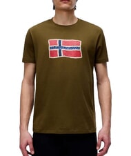 NAPAPIJRI S-MAHSA SS T-shirt &agrave; manches courtes olive fonc&eacute; - T-shirt - 1
