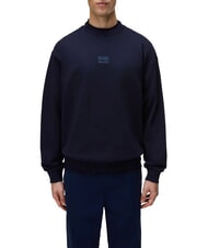 NAPAPIJRI B-ELEVATED LOGO C Sweat-shirt en coton blu marine - Pulls molletonn&eacute;s - 1