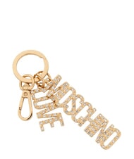 LOVE MOSCHINO LOGO Porte-cl&eacute;s avec applications de bijoux or - Porte-cl&eacute;s - 1