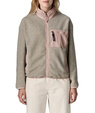 PATAGONIA SYNCH veste polaire recycl&eacute;e bruy&egrave;re &agrave; flocons d'avoine avec givre rose - Vestes pour femmes - 1