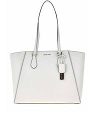 MICHAEL KORS TARYN sac cabas bandouli&egrave;re en cuir blanc - Sacs pour Femme - 1