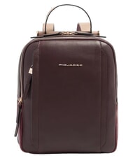 PIQUADRO CIRCLE Sac &agrave; dos en cuir bordeaux/rose - Sacs pour Femme - 1