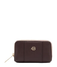 PIQUADRO CIRCLE Porte-cl&eacute;s en cuir avec fermeture &eacute;clair bordeaux/rose - Porte-cl&eacute;s - 1