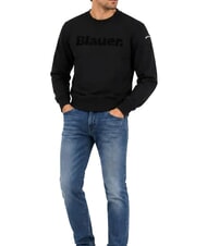 BLAUER CROSBY Sweat-shirt &agrave; col rond avec logo - Pulls pour hommes