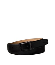 CALVIN KLEIN SQUARE BUCKLE CK Ceinture en cuir double face noir / gris anthracite mat - Ceintures - 1