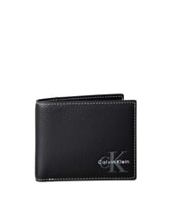 CALVIN KLEIN BOLD PEBBLE portefeuille en cuir sur noir - Portefeuilles Homme - 1