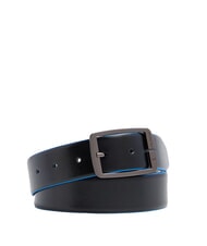 PIQUADRO BLUE SQUARE Ceinture en cuir double face noir/t. de brun fonc&eacute; - Ceintures - 1