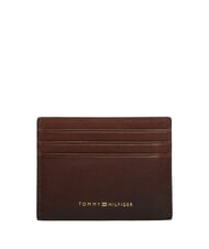 TOMMY HILFIGER TH SEASONAL porte-cartes en cuir brun brun - Portefeuilles Homme - 1
