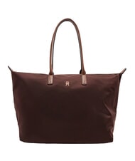 TOMMY HILFIGER POPETTE Maxi sac bandouli&egrave;re fondant brun - Sacs pour Femme - 1