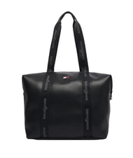 TOMMY HILFIGER TJW DAILY ELEVATED Sac cabas &agrave; bandouli&egrave;re le noir - Sacs pour Femme - 1