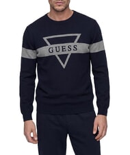 GUESS MARK LOGO JACQUARD Maillot avec logo triangulaire - Pulls pour hommes