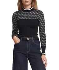 GUESS MOCK NECK AUBREY 4G Pull coupe slim - Chandails pour femmes