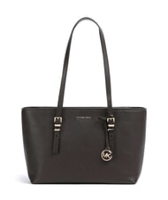 MICHAEL KORS QUINN Sac cabas moyen en cuir chocolat - Sacs pour Femme - 1