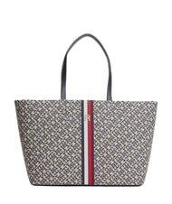 TOMMY HILFIGER TH JACQUARD sac cabas &agrave; bandouli&egrave;re bleu de l'espace - Sacs pour Femme - 1