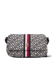 TOMMY HILFIGER TH JACQUARD sac bandouli&egrave;re bleu de l'espace - Sacs pour Femme - 1