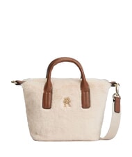 TOMMY HILFIGER POPETTE Sac &agrave; main avec bandouli&egrave;re beige - Sacs pour Femme - 1