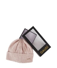GAUD&Igrave; LISA Chapeau en laine &agrave; revers vieux rose - Bonnets - 1