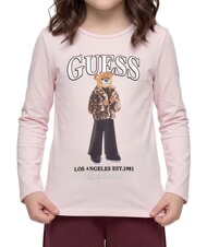 GUESS KIDS T-shirt &agrave; manches longues lilas romantique - Tee-shirt enfant - 1