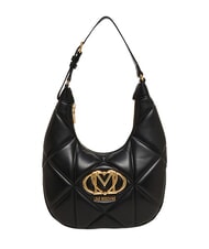 LOVE MOSCHINO EMBOSSED Q sac bandouli&egrave;re Noir - Sacs pour Femme - 1