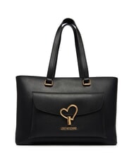 LOVE MOSCHINO HEART TURNLOCK Sac &agrave; provisions Noir - Sacs pour Femme - 1