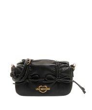 LOVE MOSCHINO SOFTY BOW sac bandouli&egrave;re Noir - Sacs pour Femme - 1