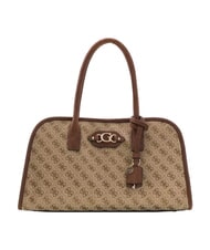 GUESS SAMANTHA Sac &agrave; main avec bandouli&egrave;re logo latte / marron - Sacs pour Femme - 1