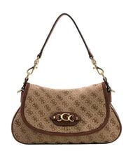 GUESS SAMANTHA Sac bandouli&egrave;re, avec bandouli&egrave;re logo latte / marron - Sacs pour Femme - 1
