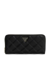 GUESS JULIET Grand portefeuille zipp&eacute; NOIR - Portefeuilles Femme - 1