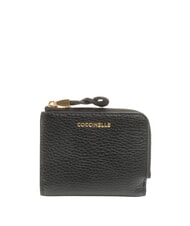 COCCINELLE CHARLOTTE Mini portefeuille en cuir Noir - Portefeuilles Femme - 1