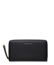 BORBONESE BIRDIE Grand portefeuille en cuir op noir / naturel - Portefeuilles Femme - 1