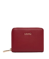 LIUJO CALIWEN Petit portefeuille zipp&eacute; rouge brique - Portefeuilles Femme - 1