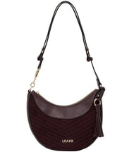 LIUJO CIRRY Sac hobo bandouli&egrave;re aubergine rouge - Sacs pour Femme - 1