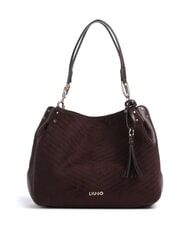 LIUJO CIRRY Sac bandouli&egrave;re moyen aubergine rouge - Sacs pour Femme - 1