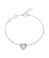GUESS BELOVED Bracelet &agrave; breloques en forme de c&oelig;ur ARGENT - Bracelets - 1