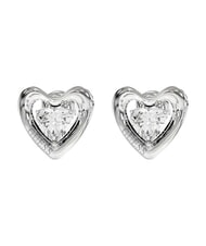 GUESS BELOVED Boucles d'oreilles en forme de c&oelig;ur ARGENT - Boucles d'oreilles - 1