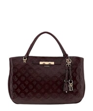 GUESS CARMELLA Sac &agrave; main avec bandouli&egrave;re logo bordeaux - Sacs pour Femme - 1
