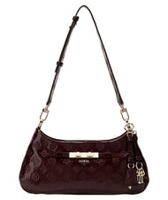 GUESS CARMELLA sac bandouli&egrave;re logo bordeaux - Sacs pour Femme - 1