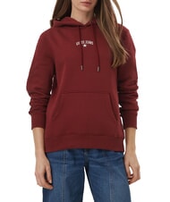 GUESS JEANS STAR EMBRO REGULAR Sweatshirt &agrave; capuche rouge du vignoble - Sweat-shirts pour femmes - 1