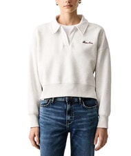 GUESS JEANS SCRIPT EMBRO NOTCH Sweat-shirt &agrave; col - Sweat-shirts pour femmes