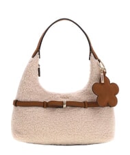 GUESS TAYLOR Sac &agrave; main blanc cass&eacute;/cognac - Sacs pour Femme - 1