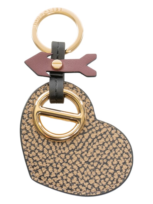 BORBONESE LOGO Porte-cl&eacute;s c&oelig;ur op&eacute;ration naturelle/multicolore - Porte-cl&eacute;s