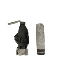 BORBONESE LOGO Mini parapluie manuel op noir / naturel - Parapluies - 1
