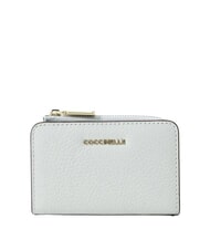 COCCINELLE METALLIC TRICOLOR Porte-feuille en cuire neige/cognac/noir - Portefeuilles Femme - 1