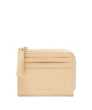 COCCINELLE TASSEL Porte-cartes zipp&eacute; en cuir martel&eacute; - Portefeuilles Femme