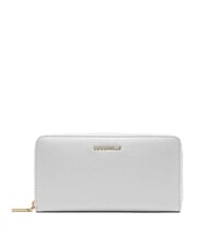COCCINELLE METALLIC SOFT Portefeuille zipp&eacute; en cuir textur&eacute; neige - Portefeuilles Femme - 1