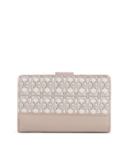 COCCINELLE METALLIC COATED MONOGRAM Portefeuille mul.blanc/roset - Portefeuilles Femme - 1