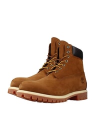 TIMBERLAND PREMIUM Bottines en cuir &agrave; lacets orange - Chaussures Homme - 1